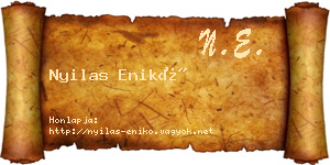 Nyilas Enikő névjegykártya